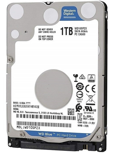 Disco Duro Laptop Wd Western Digital Blue 1tb Wd10spzx Sata