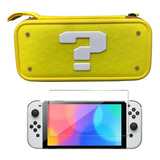 Estuche Diseños Signo ? + Vidrio Nintendo Switch Oled