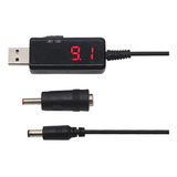 Cable Adaptador 5v A 9v 12v Con Usb A 3.5x1.35mm 