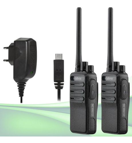 Radio Walkie Talkie Profissional Intelbras Rc3002 Carregador Bandas De Freqüência Uhf Cor Preto