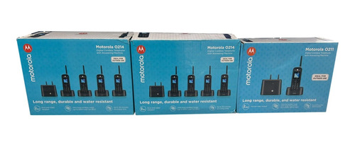 Telefone Motorola 9 Bases 650 Metros Alcance Prova D' Água