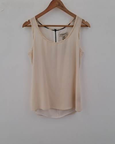 Musculosa De Seda Doble Importada. Burberry