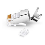 Conector De Red Plug Rj45 F/utp Categoría 6a/7 Blindado X 4