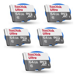 Cartão Memória 64gb Micro Sd Sandisk  Classe 10 Ultra