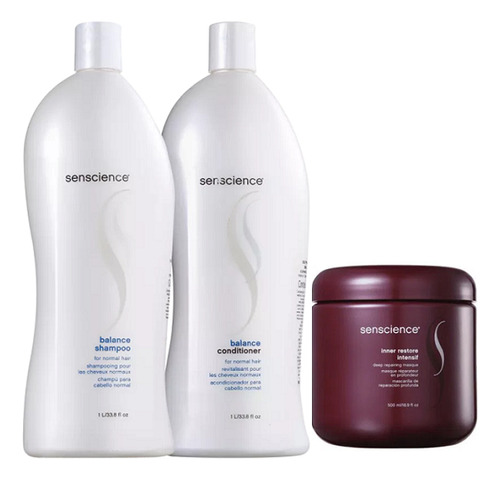 Senscience Balance - Shampoo+cond 1l+mascara Intensif 500ml