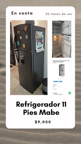 Refrigerador Mabe 11 Pies. Modelo Top Mount