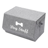 Canvas Dog Toy Basket And Dog Toy Box With Lid, Basket Chest