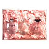 Kit Presente Com 3 Colônias Perfumes Femininos Miniatura 25ml Para Mulher Eliana + Jolie + Rebeca Abravanel 