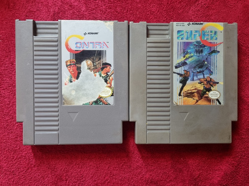 Contra Y Super C Par De Cartuchos Originales Nintendo Nes 