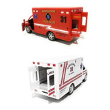 Ambulancias ×2. Kinsmart Escala 1:32. (12 Cms)