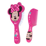 Conjunto Escova E Pente De Cabelo Minnie Rosa - Lillo