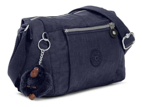 Kipling Wes Bolso/bandolera Azul Correa Ajustable 100% Origi Color True Blue Diseño De La Tela Liso