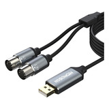 Cable Midi A Usb De 6 Pies, Adaptador De Interfaz Midi Usb A