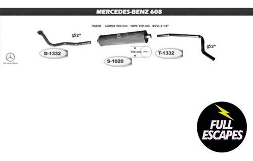 Escape Completo Mercedes Benz 608 Camion Full Escapes Moron