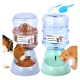 Pack 2 Dispensadores  Agua Y   Comida Para Gatos Y Perros 