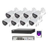 Kit 8 Cámaras Ip 2tb 1080p Starlight Poe Nvr Wizsense Dahua