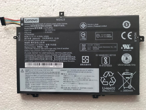 Bateria Original Lenovo L480 L13m4p21  11.1v 3880mah 45wh 