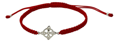 Pulsera Nudo De Bruja Hilo Rojo Protección Plata 925 Caja