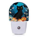 Axxitude Luces Nocturnas De Halloween Con Forma De Gato Negr