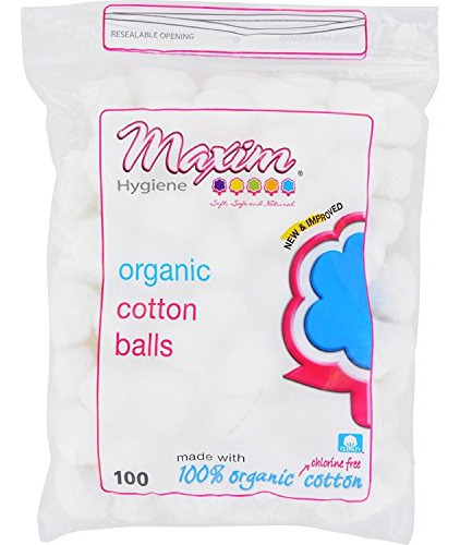 Maxim Hygiene Products Bolas De Algodón Orgánico, Tamaño