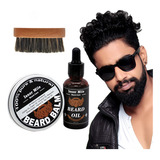 Bálsamo Para Barba Para Hombre, Kit De Aceite Y Peine Para B