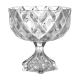 Centro De Mesa Decorativo C/pe De Cristal Diamond 24,5x24cm