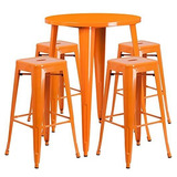 Flash Furniture - Juego De Mesa De Bar Para Interiores Y Ext