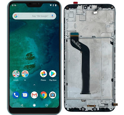 Tela Touch Display Compatível Xiaomi Mi A2 Lite C/aro Amoled