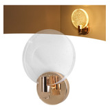 Arandela Cristal Disco Dourada Redondo Bolhas Moderna Ar1118 Cor Dourado 110v/220v