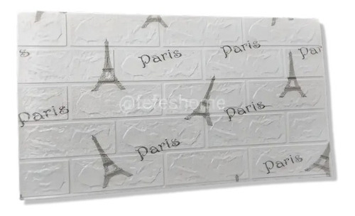 Lamina 3d Ladrillo Autoadhesiva Paris Cielo Muralla 70x77