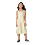 Vestido Midi Infantil Em Malha Atoalhada Off-white