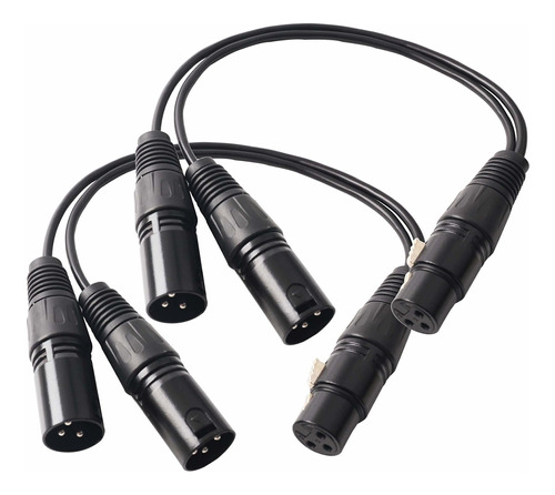 Devinal - Cable Divisor De 3 Pines Xlr Macho A Doble Xlr Hem