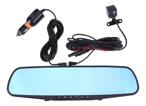 Dashcam Carro Retrovisor Camara Dual De Reversa Infrarojo