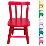 Cadeira Colorida De Madeira Eucalipto Resistente Infantil 