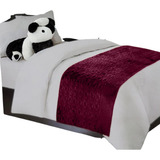 Piecera De Cama Tela Plush Y Genero Reversible 52