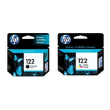 Combo Cartucho Original Hp 122 Negro / Tricolor 2050 3050