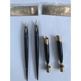 2 Mangillos Pluma Fuente (plástico Y Punto De Oro) Sheaffer