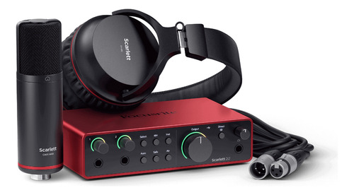 Kit Studio Focusrite Scarlett 2i2 4th Gen 4ª Geração + Nf