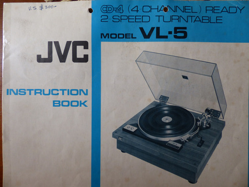 Manual Original Tornamesa Jvc Vl-5
