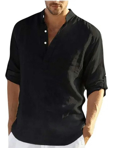 Camiseta Casual De Playa De Color Liso For Hombre