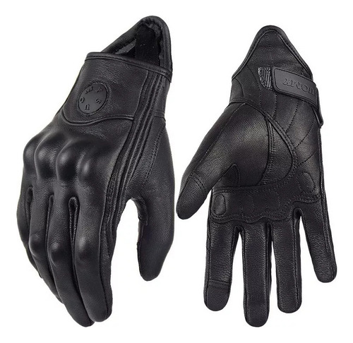 Guantes De Moto De Cuero Retro Para Hombre Y Mujer, Verano