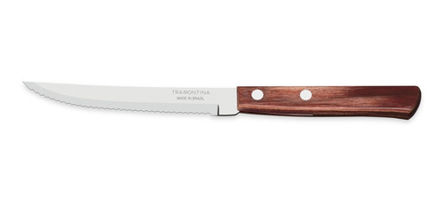 Cuchillo Polywood Tramontina Asado Acero Inox Cerezo X1 Uni.