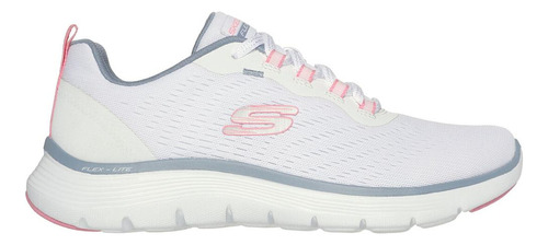 Tenis Skechers Flex Appeal 5.0 150201/wpkb Blanco Gris Rosa