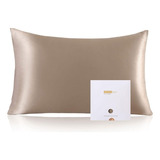 Funda Para Almohada De Seda 20x30 Pulgadas Color Marron