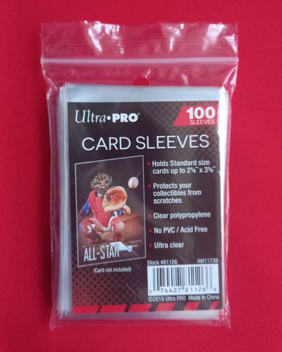 Ultra Pro Sleeves Fundas Para Tarjetas Y/o Láminas X 25