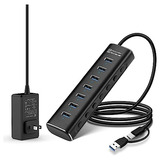 Concentrador Usb Alimentado, Concentrador Usb De 7 Puer...