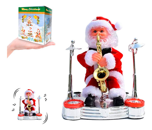 Regalo Adorno Papá Noel  Santa Claus Musical Saxofon