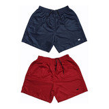 Bermudas Masculinas Plus Size  2 Shorts Moda Praia Tactel   