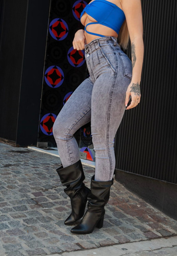 Jeans Mujer Elastizado Cintura Alto Levanta Cola Modelador 