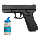 Pistola Airsoft Glock 18 Metálica Replica Resorte + 2000 Bbs